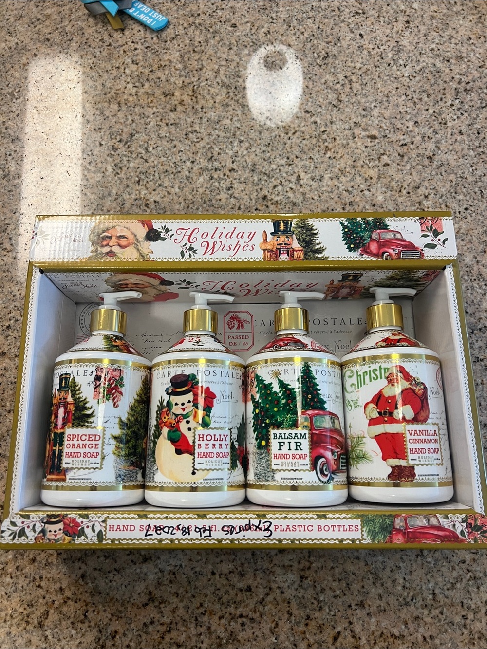 Holiday Wishes Christmas Hand Soap Gift Set 4 Scents